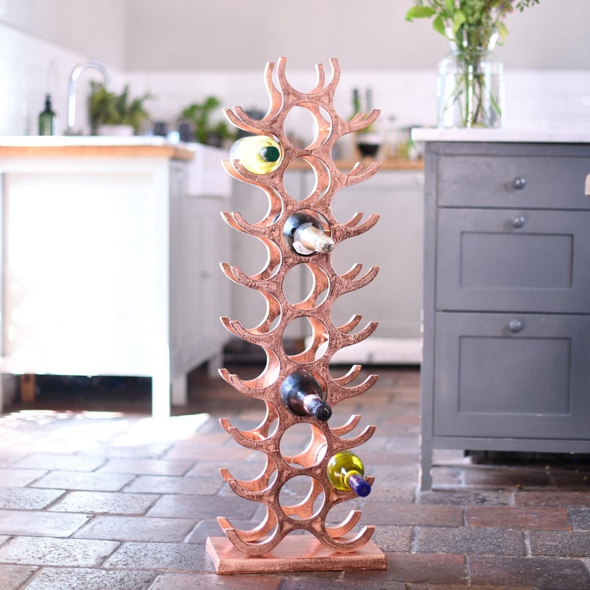 27 Bottle Wine Rack in Kitchen Setting 