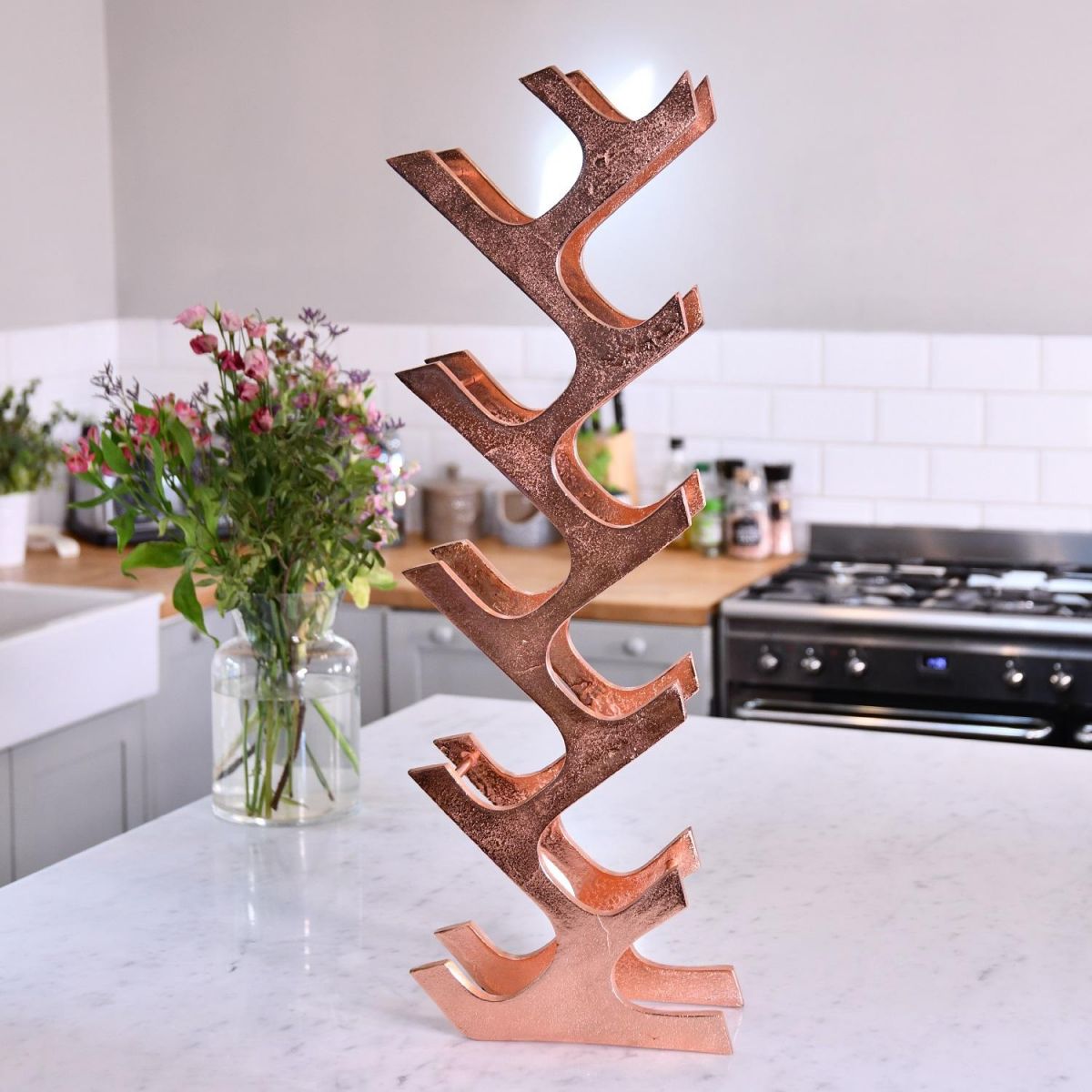 "Art Deco" Wine Rack in Copper Finish  "Art Deco" Wine Rack in Copper Finish