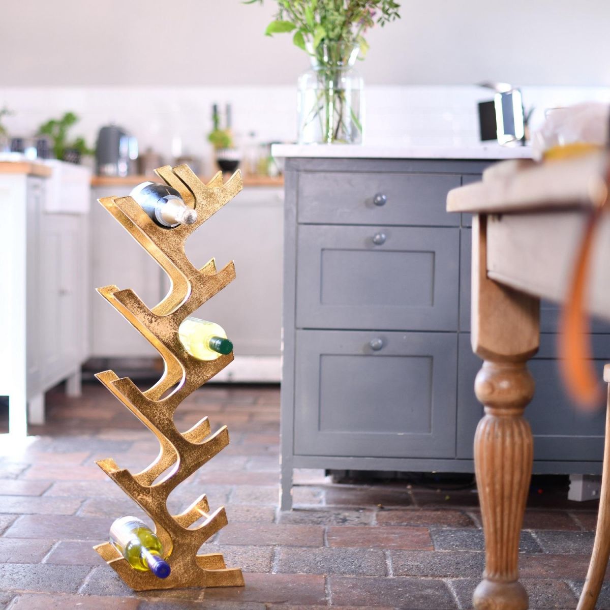 Gold "Art Deco" Wine Rack 