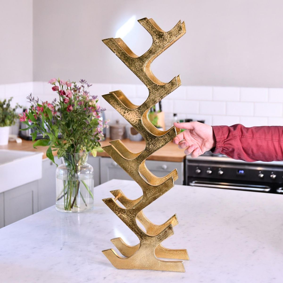 "Art Deco" Wine Rack in Kitchen 