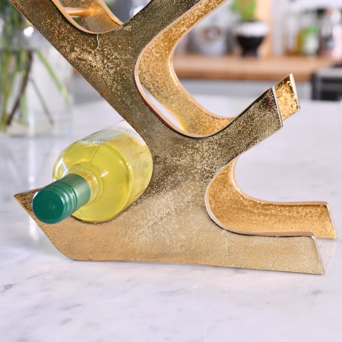 Close up of "Art Deco" Wine Rack base 