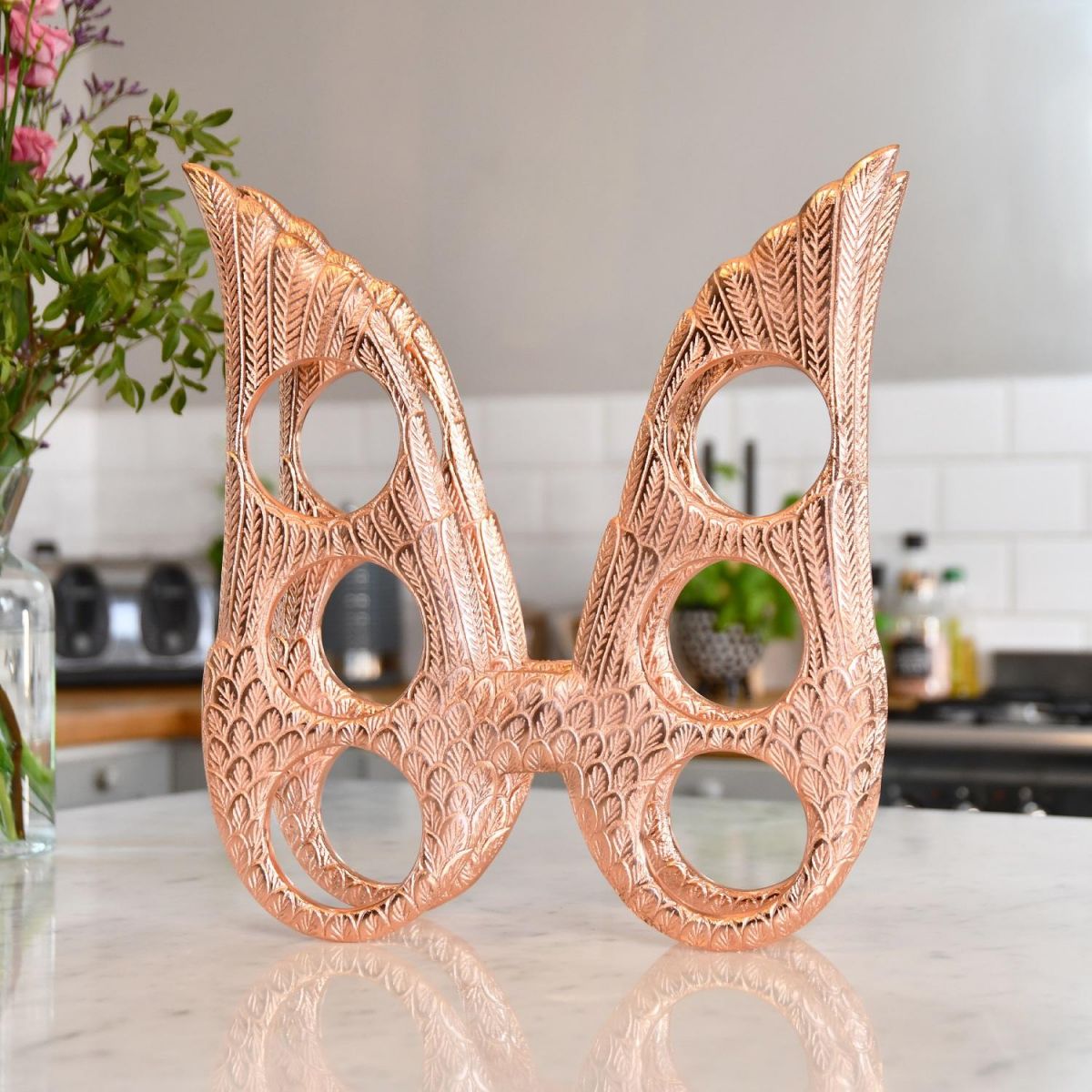 "Angel Wings" Copper Finish Wine Rack 