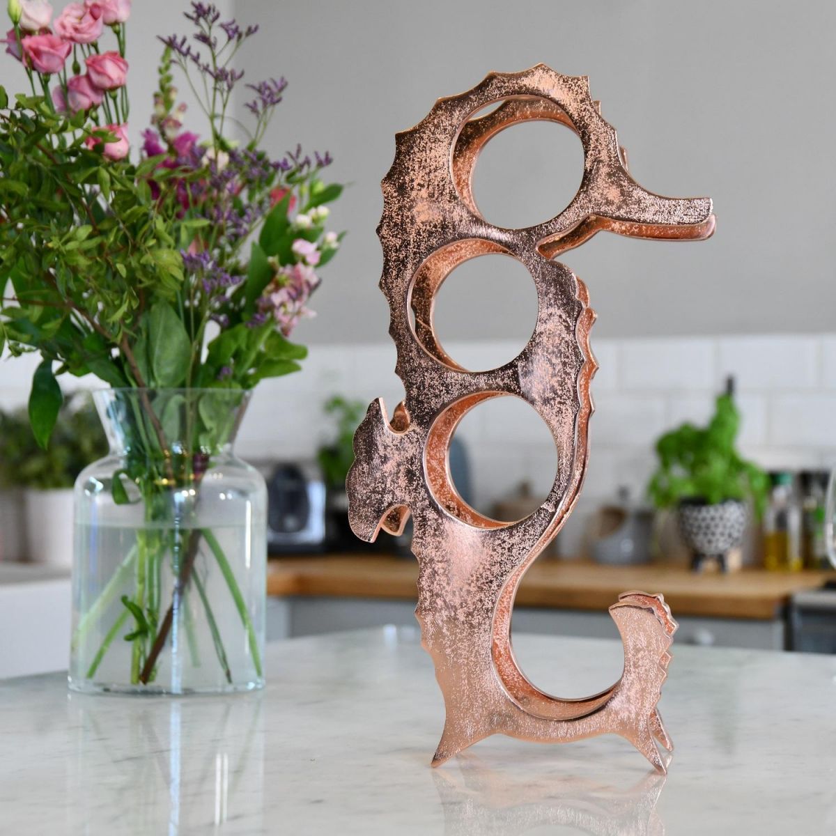 Copper "Seahorse" Wine Rack 
