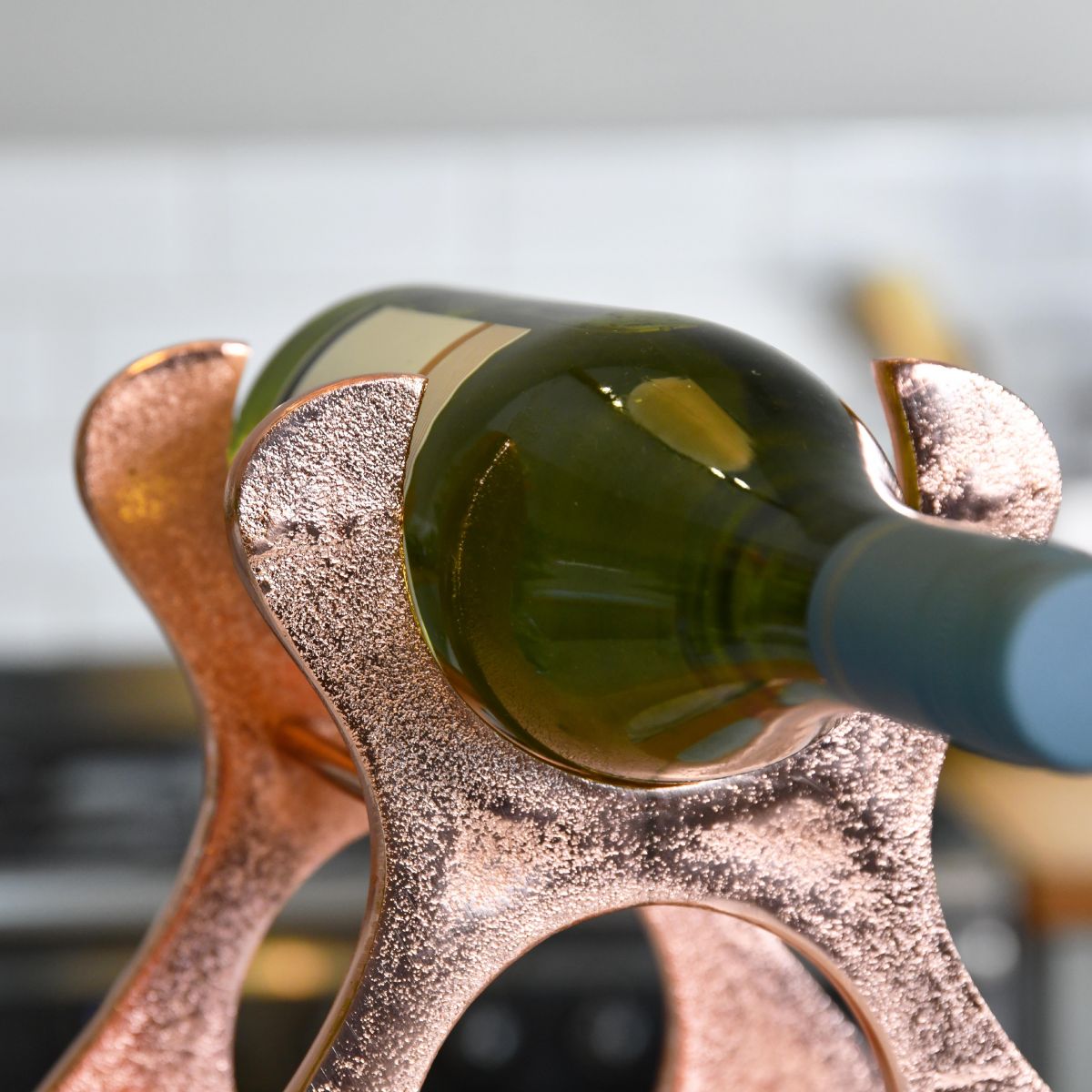 Close up of wine holder on " Wine Lodge" 