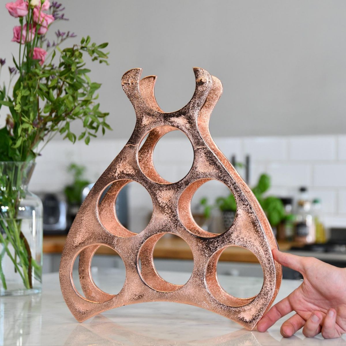 "Wine Lodge" in Copper Finish Wine Rack 
