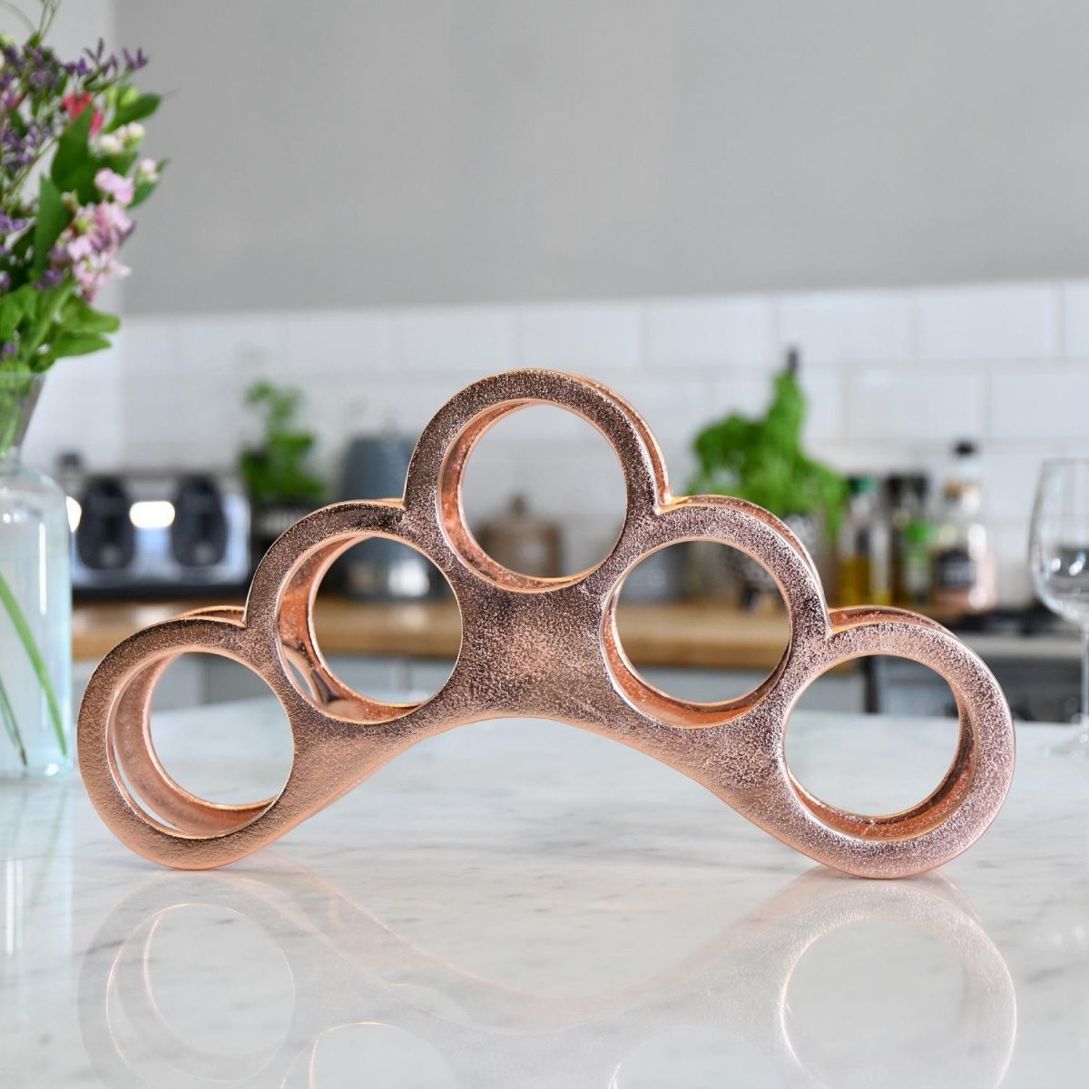 "The Arch" Wine Rack with a Copper Finish 