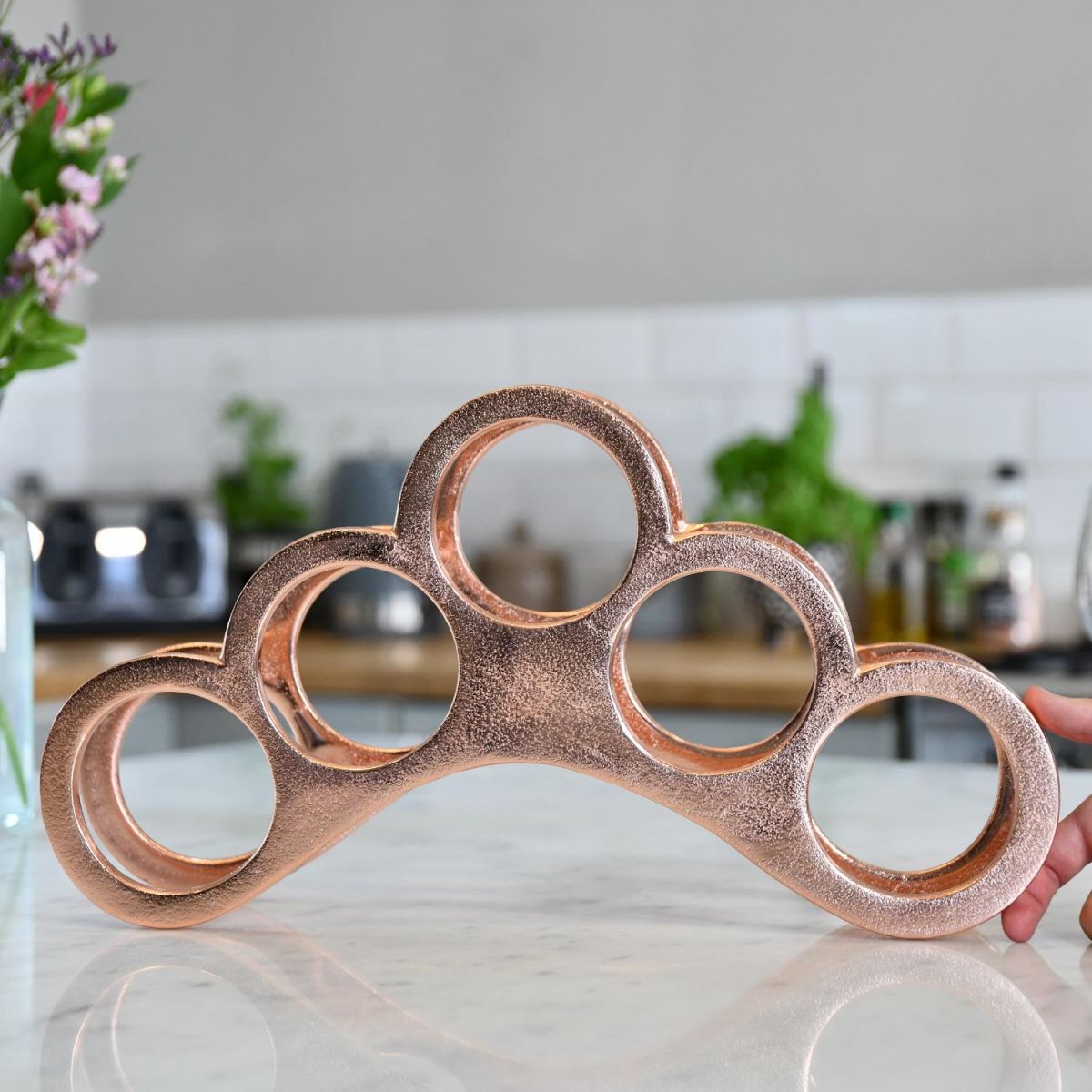 "The Arch" Wine Rack in Copper Finish 