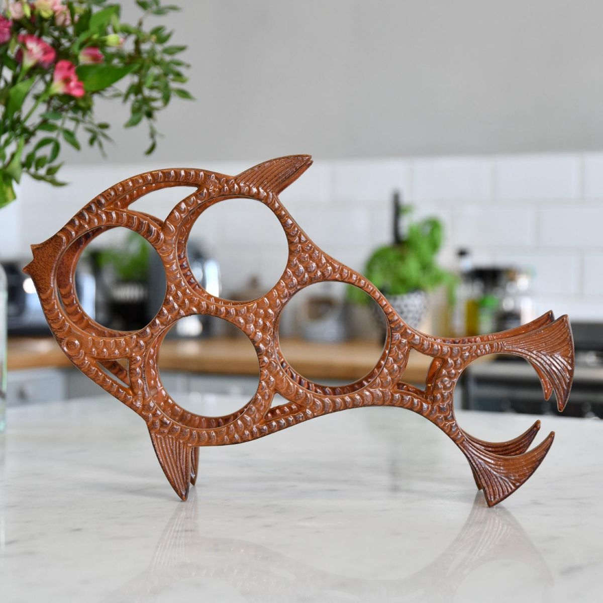 Rustic "Fish" Wine Rack in Situ 