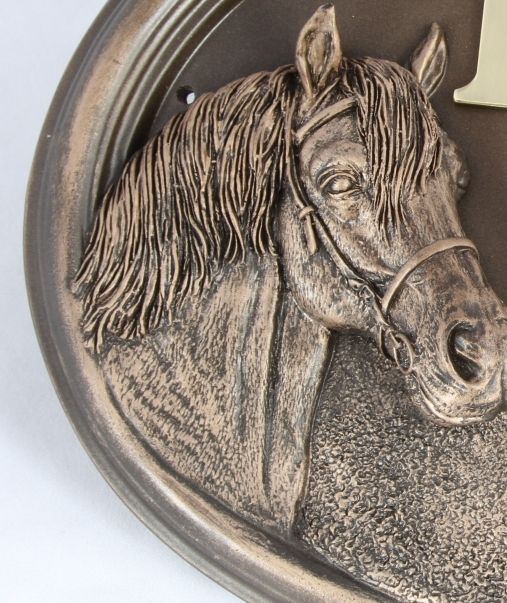 Sanshire Stallion Horse Number Sign Bronze
