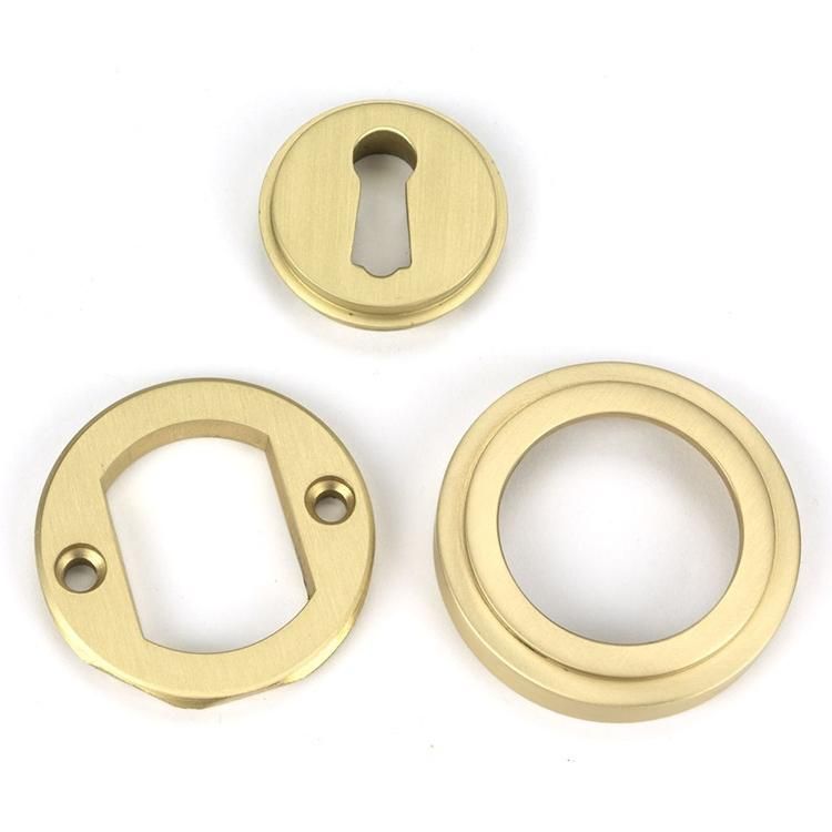 Parts for Satin Brass "Circular" Art Deco Escutcheon - 53mm x 11mm Parts for Satin Brass "Circular" Art Deco Escutcheon - 53mm x 11mm