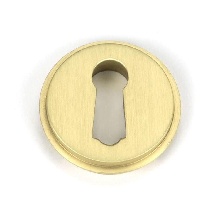 Keyhole Cover for Satin Brass "Circular" Art Deco Escutcheon - 53mm x 11mm Keyhole Cover for Satin Brass "Circular" Art Deco Escutcheon - 53mm x 11mm