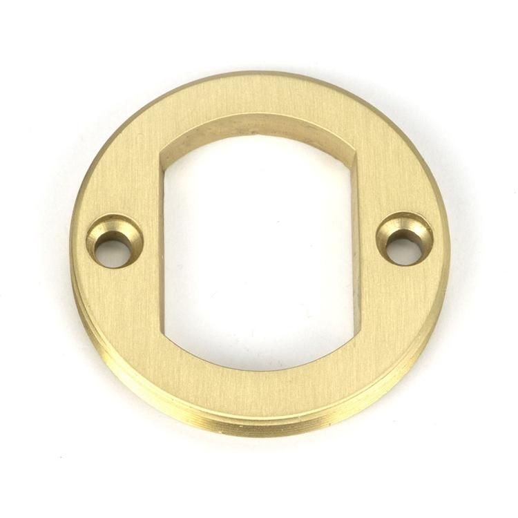Backplate for Satin Brass "Circular" Beehive Euro Escutcheon - 53mm x 11mm Backplate for Satin Brass "Circular" Beehive Euro Escutcheon - 53mm x 11mm