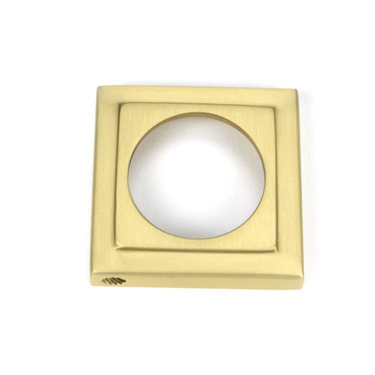 Cover for Satin Brass "Squared" Traditional Euro Escutcheon - 53mm x 11mm Cover for Satin Brass "Squared" Traditional Euro Escutcheon - 53mm x 11mm