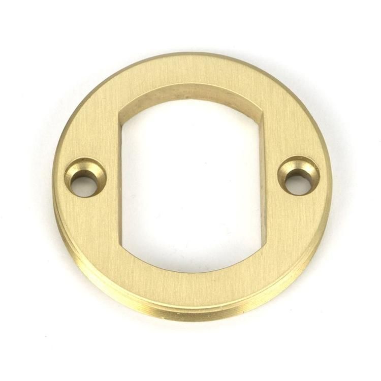 Backplate for Satin Brass "Squared" Traditional Euro Escutcheon - 53mm x 11mm Backplate for Satin Brass "Squared" Traditional Euro Escutcheon - 53mm x 11mm