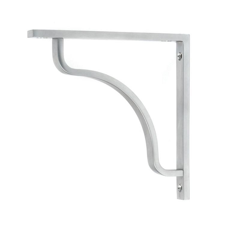 Satin Chrome "Arch-Way" Modern Shelf Bracket - 150mm x 150mm