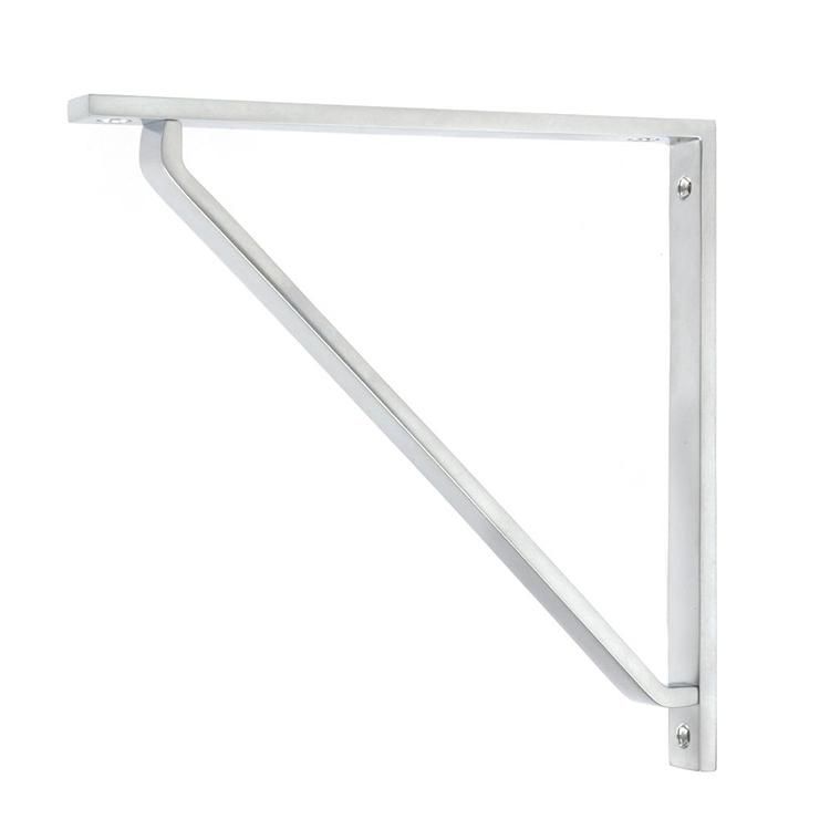 Satin Chrome "Emmanuel" Modern Shelf Bracket - 200mm x 200mm