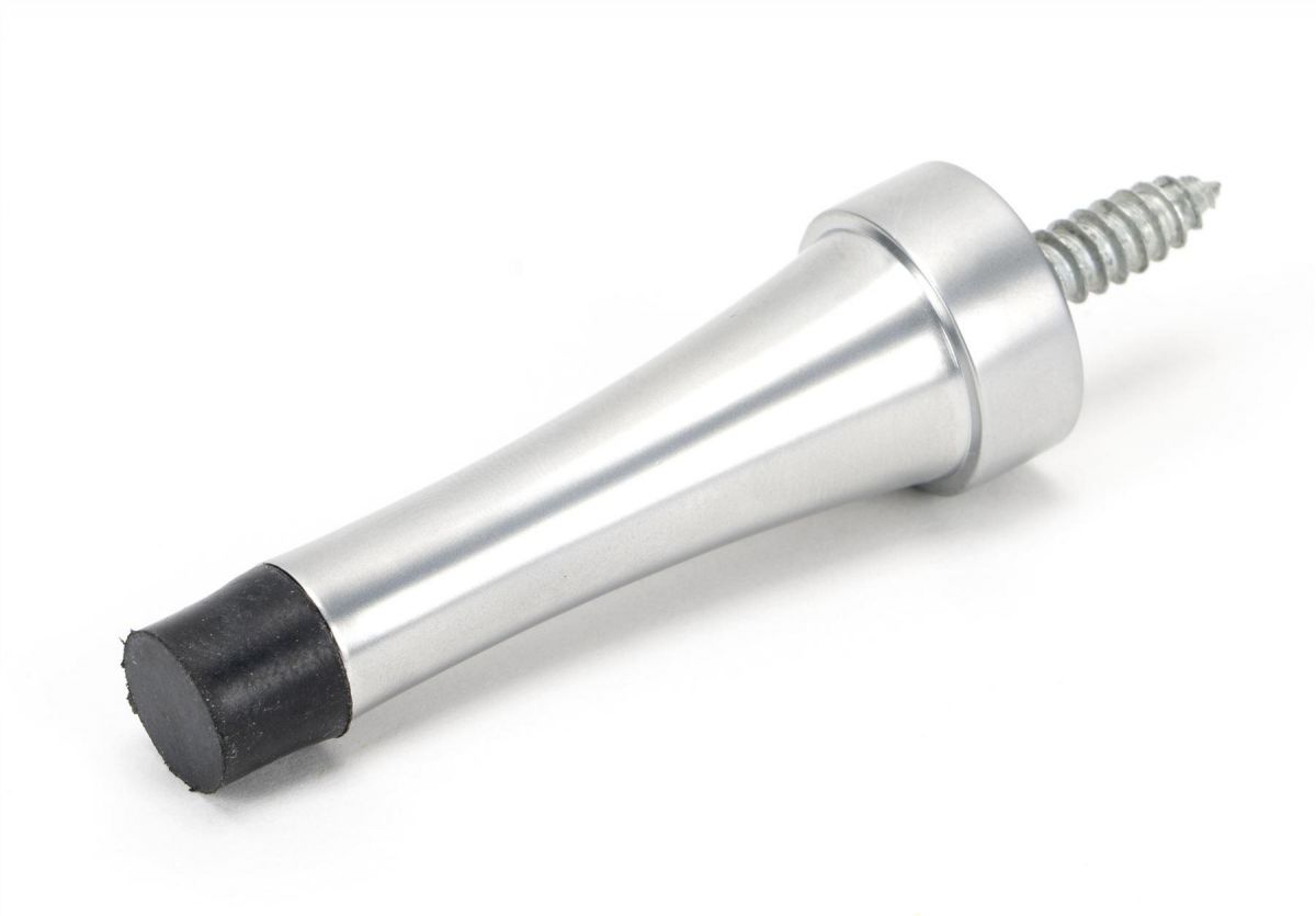 Satin Chrome Projection Door Stop & Fixing