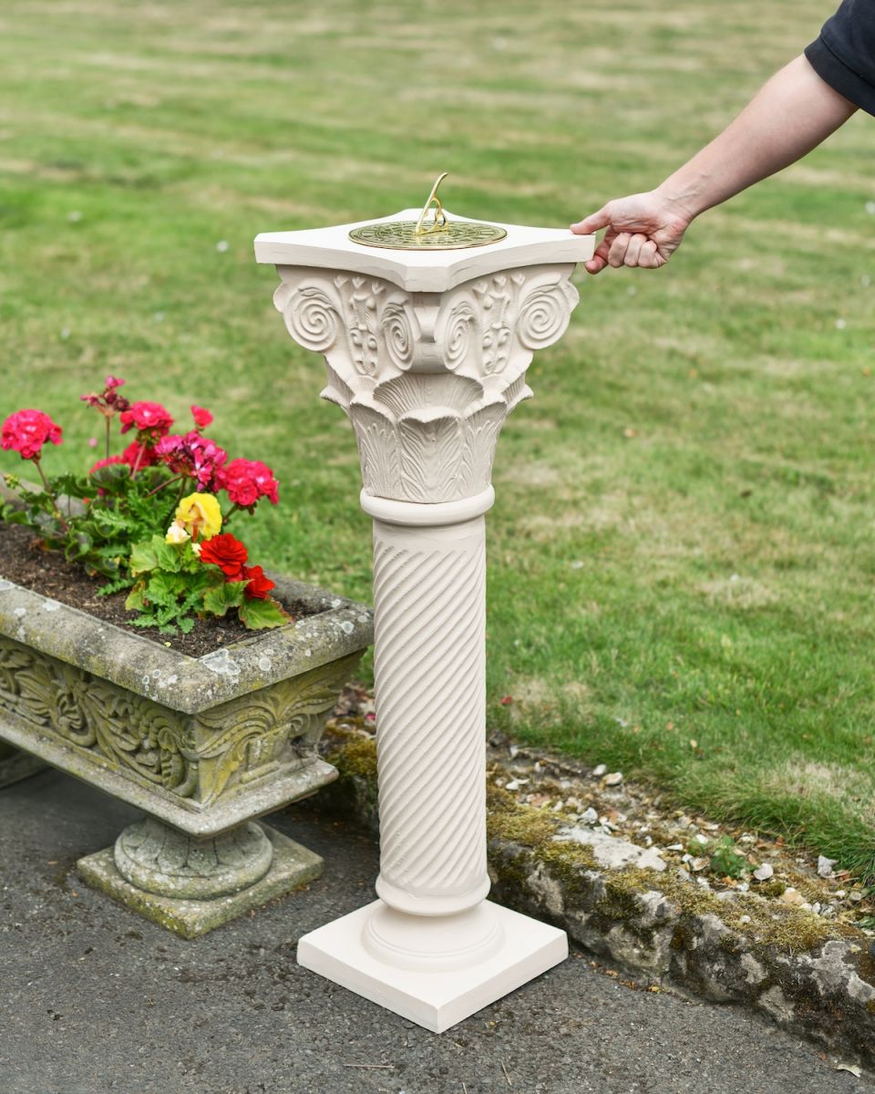 Scale image of cream garden plinth