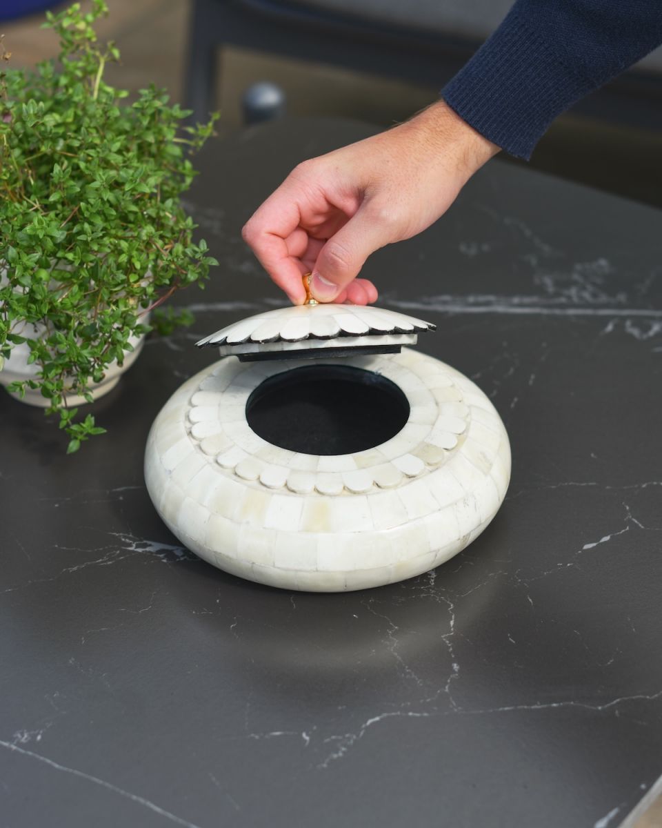 Scale image of pearlescent jewellery box