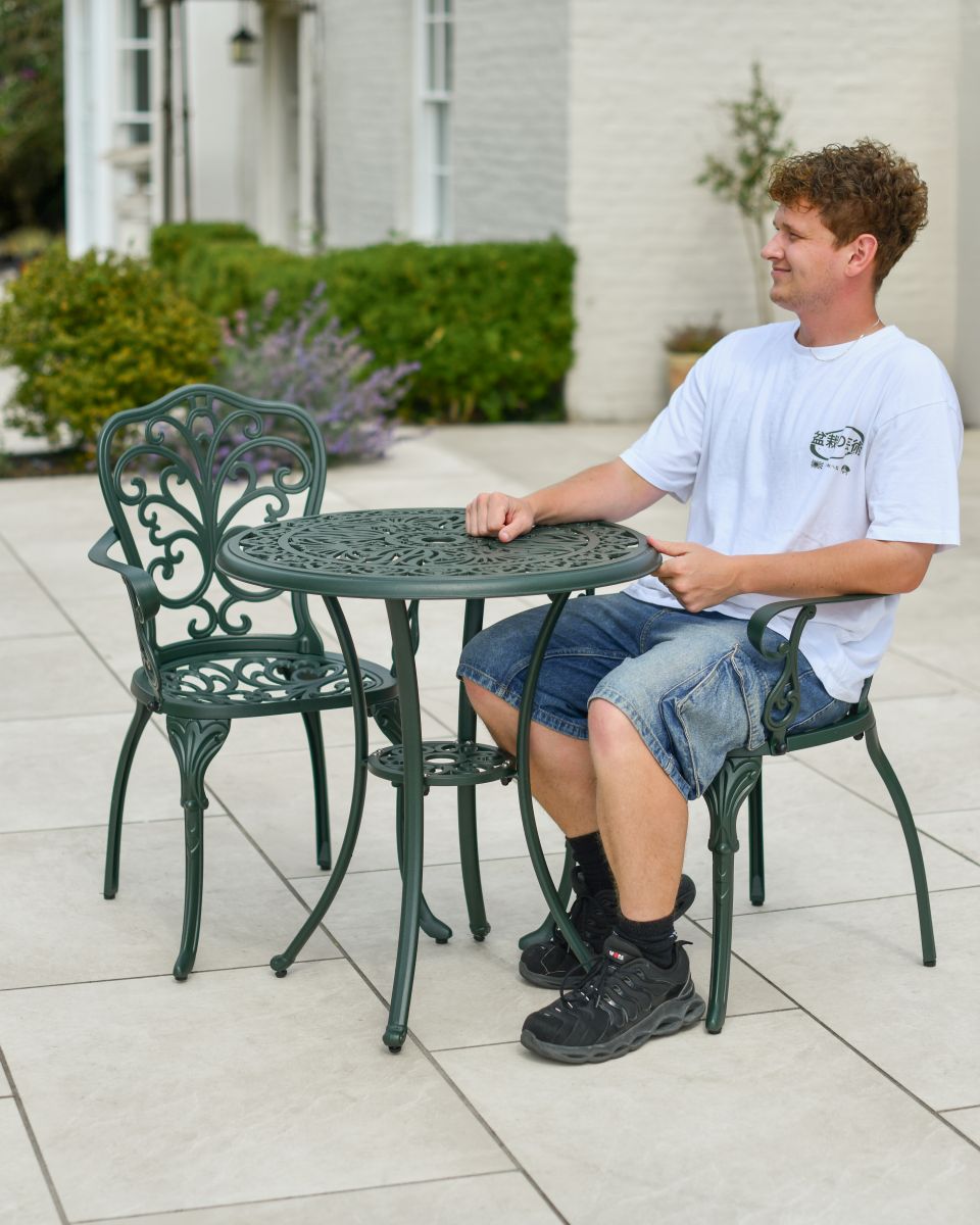 Scale image of patio dining set