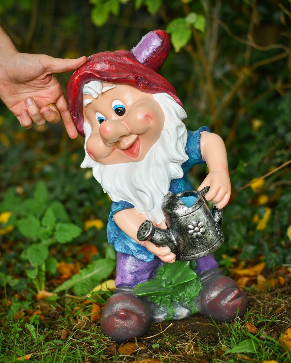 Scale image of colourful outdoor gnome ornament