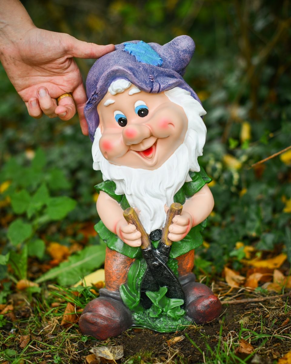 Scale image of colourful garden gnome sculpture