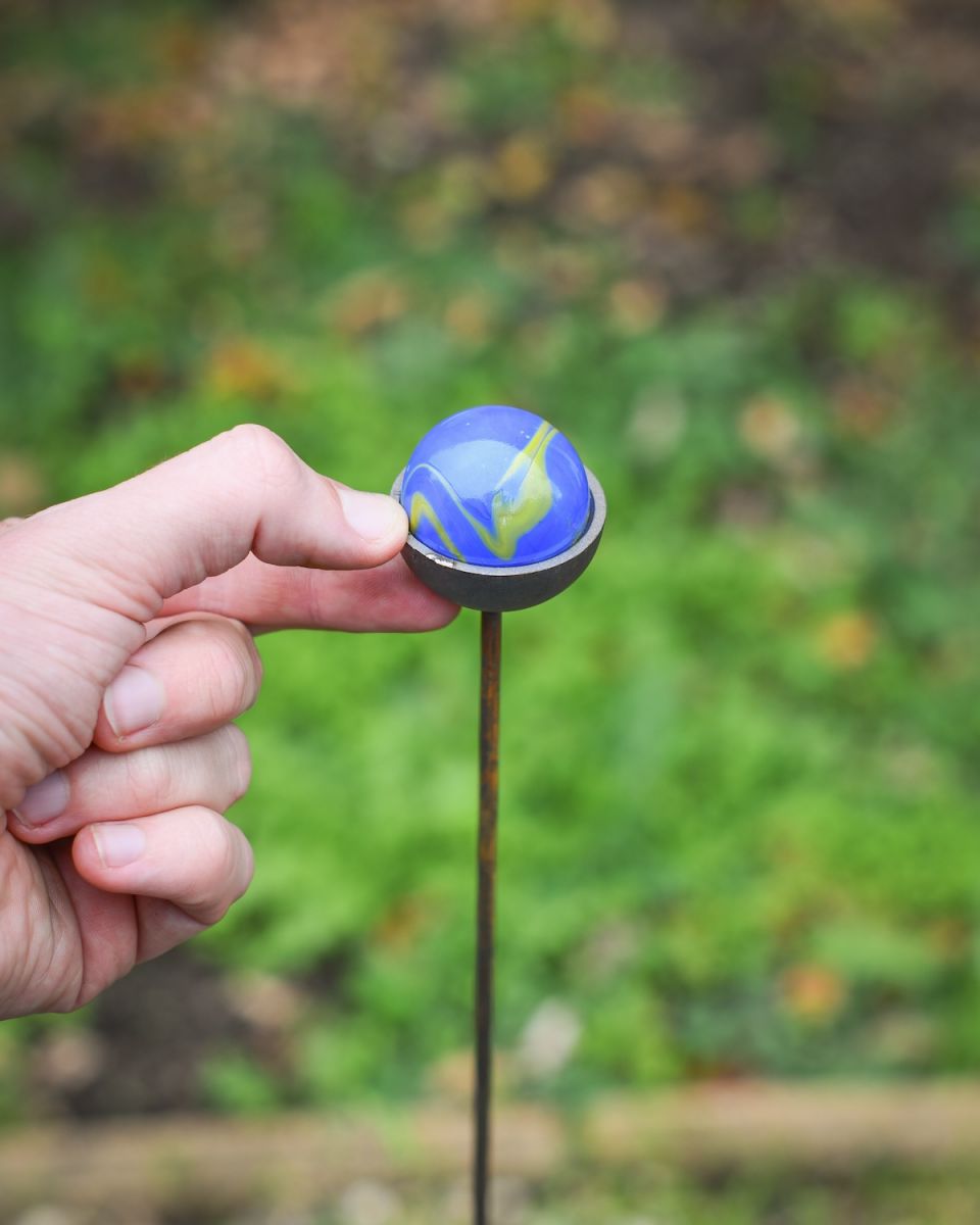 Scale image of "Peacock" Suncatcher Garden Stake