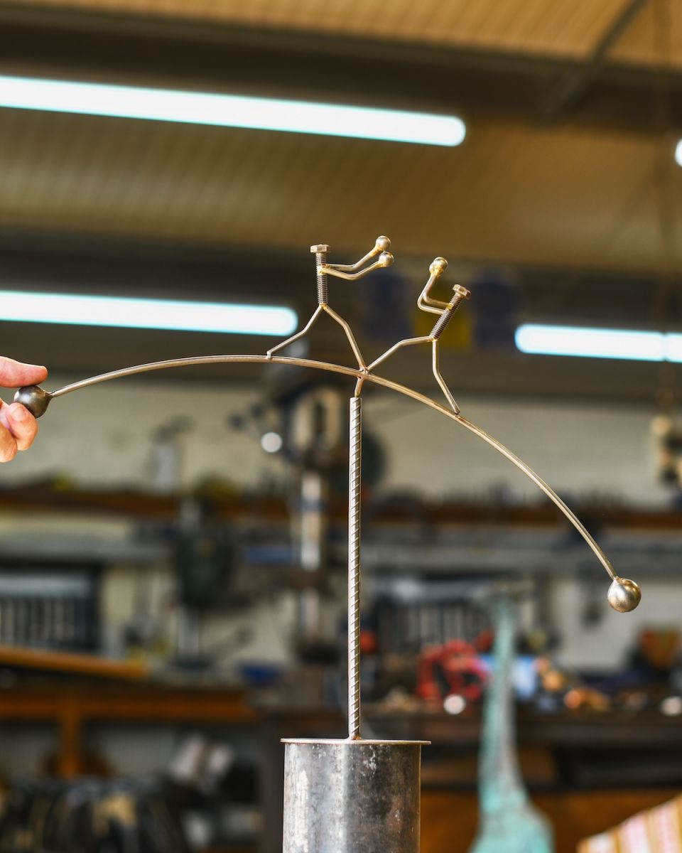 Scale image of Recycled Metal Boxing Sculpture Scale image of Recycled Metal Boxing Sculpture