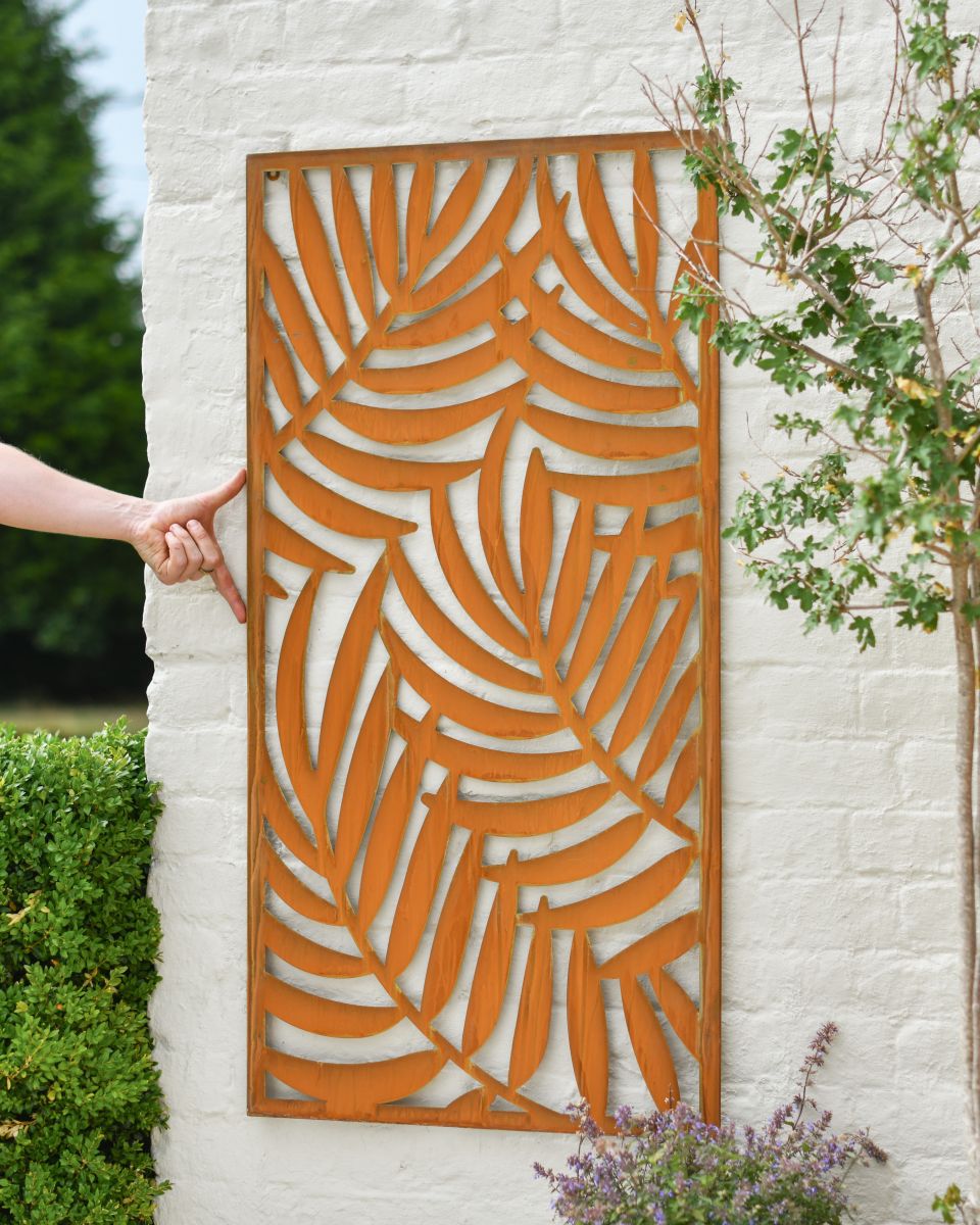 Scale image of rustic garden wall art