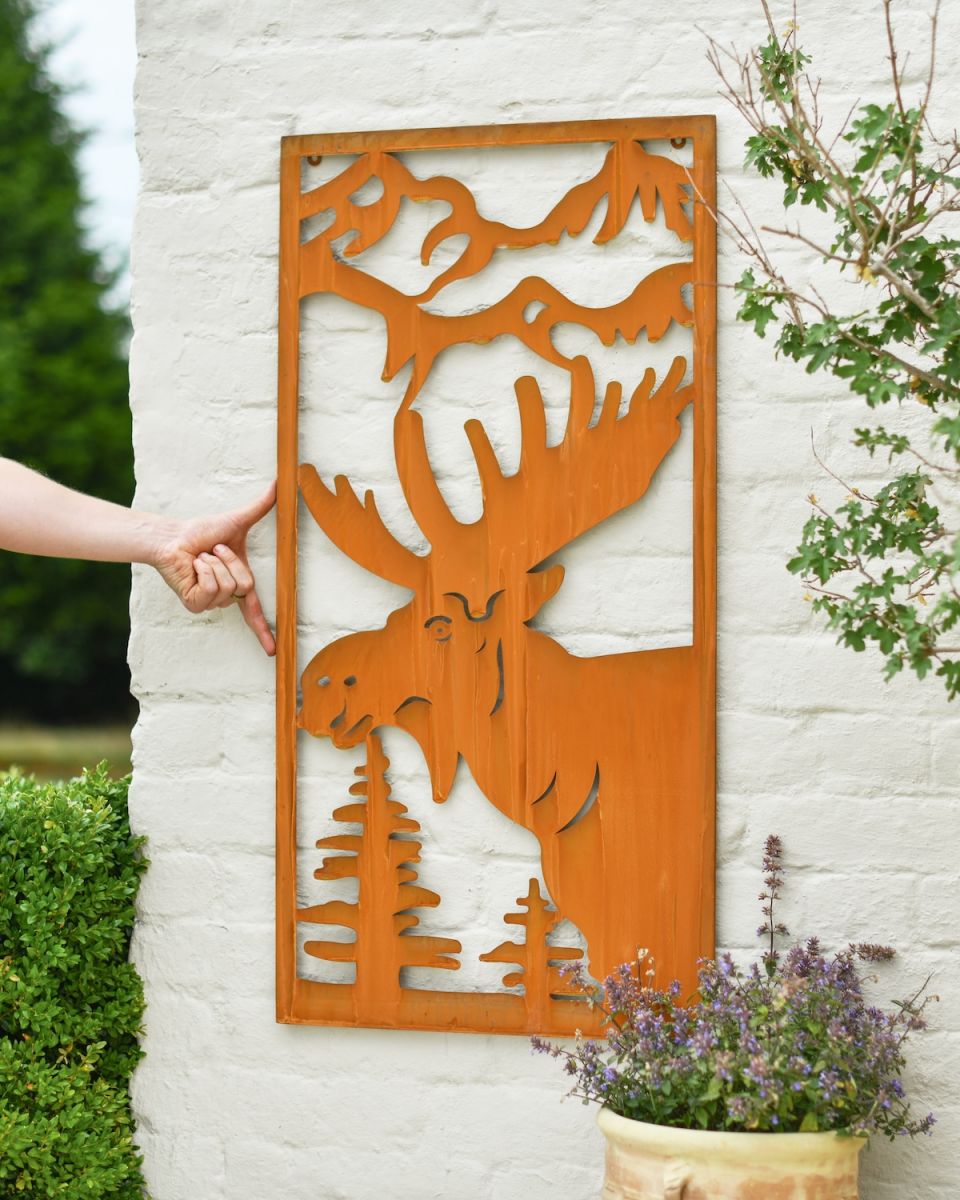 Scale image of "The Moose" Garden Wall Art