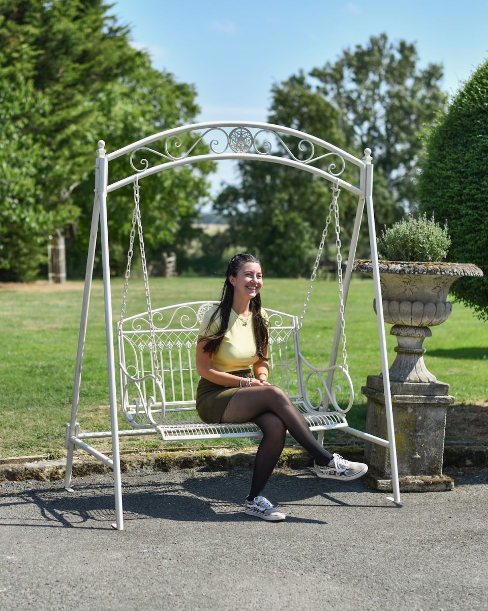 Scale image of Cream French Scrolled Swing Seat 