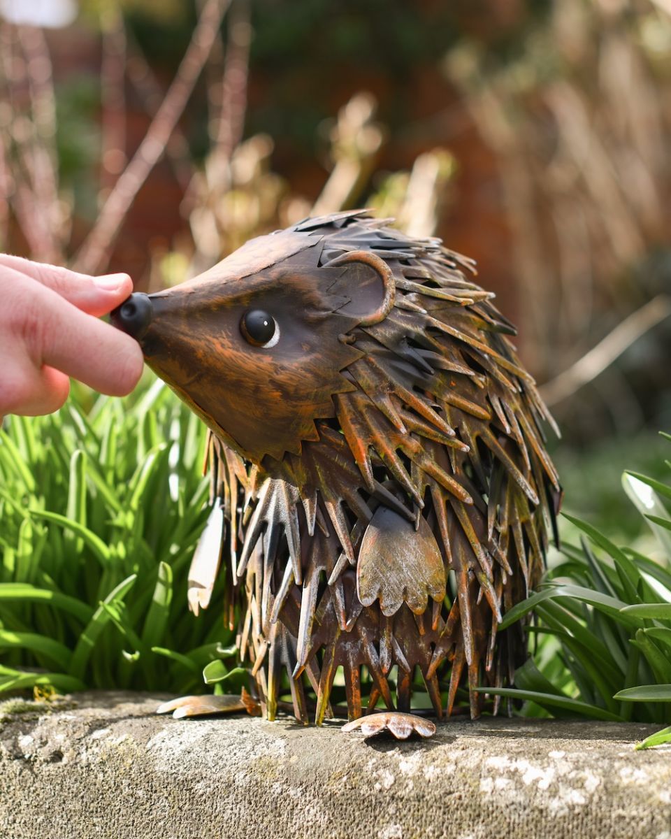 Scale image of handpainted steel patio ornament Scale image of handpainted steel patio ornament