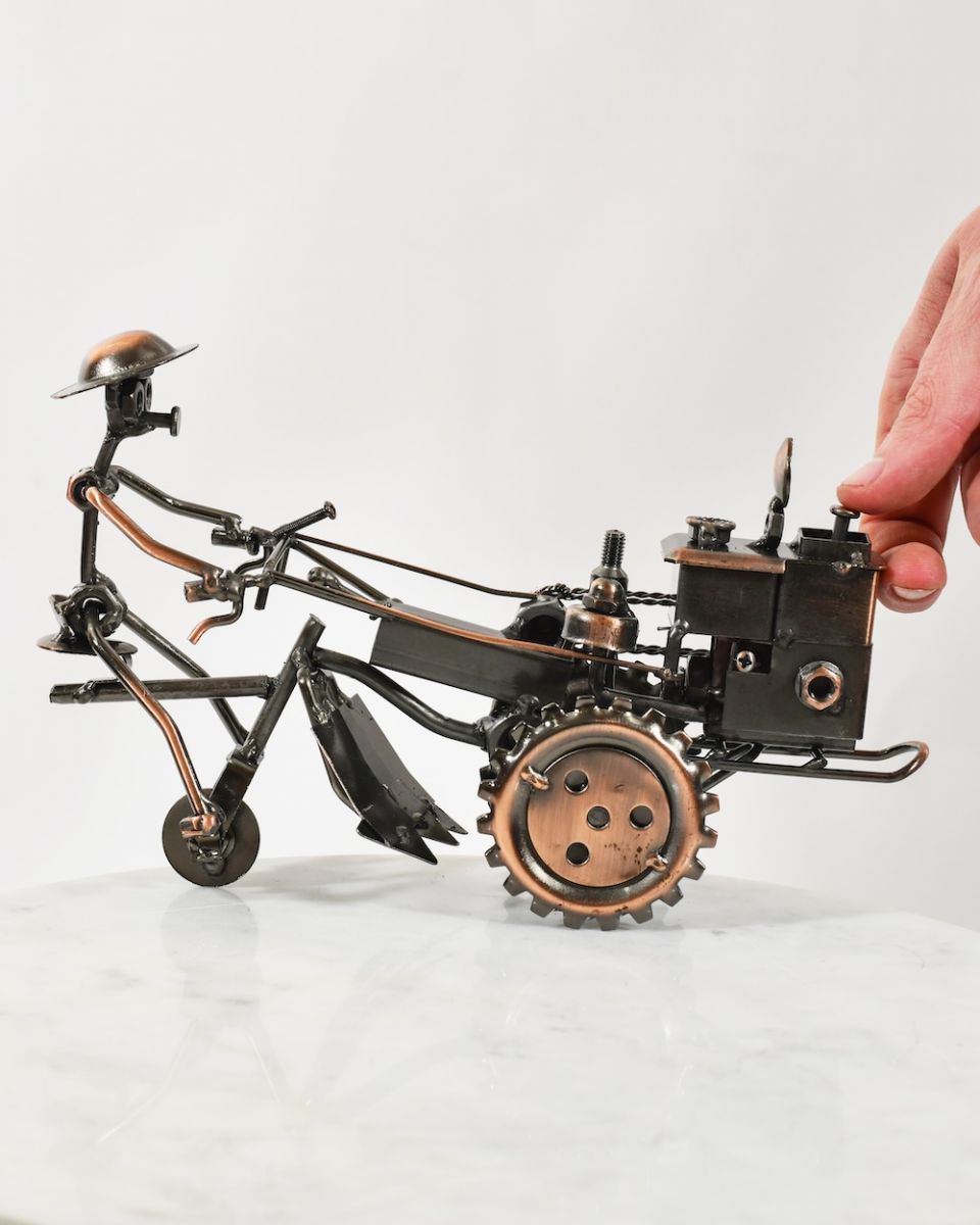 scale image of traditional tractor ornament scale image of traditional tractor ornament