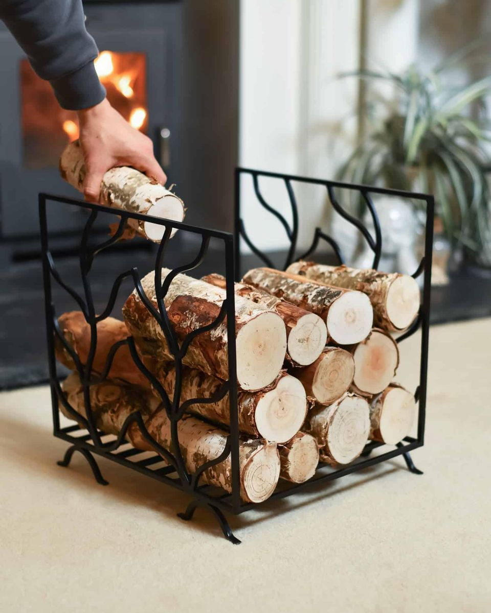 Scale Shot of "Attingham" Leaf Style Log Rack 