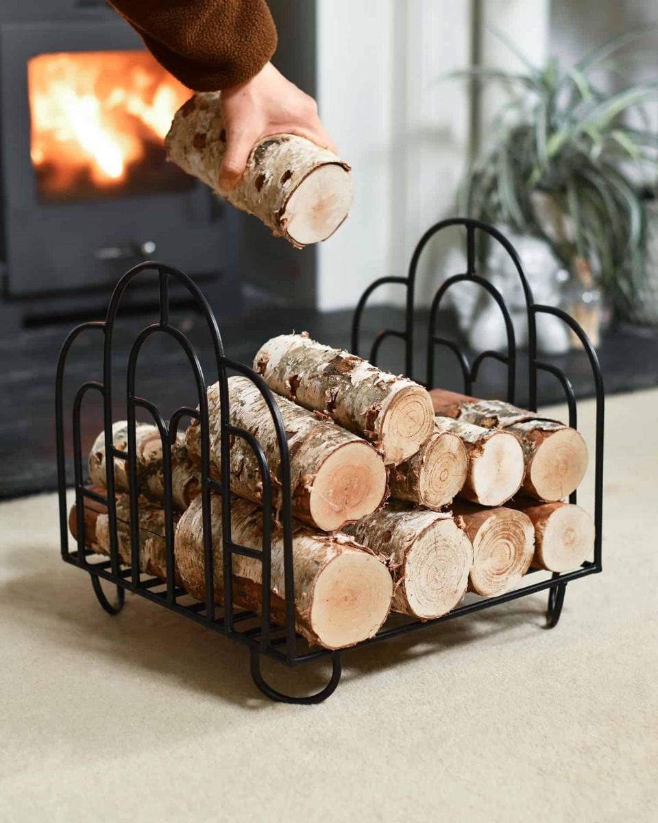 Scale Shot of "Clarisa" Art Deco Log Rack