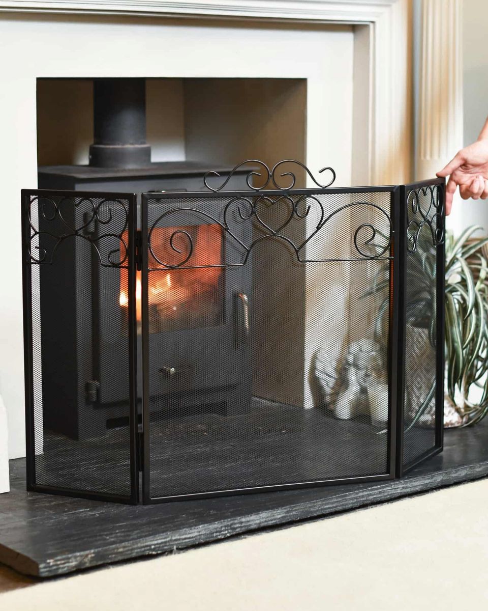 Scale Shot of “Holmwood Manor” Three Panel Fire Guard