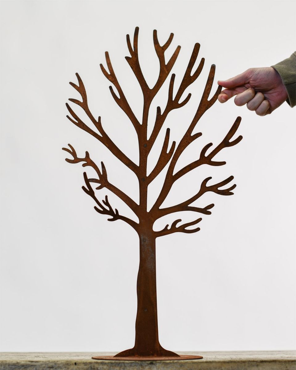 Scale Shot of Large Rustic Tree Ornament 