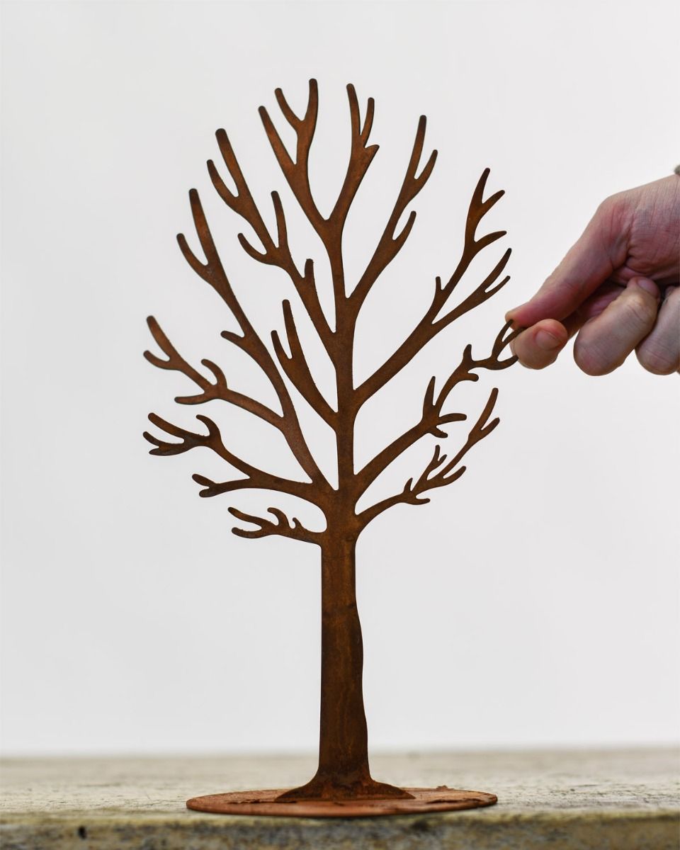 Scale Shot of Small Rustic Tree Ornament 