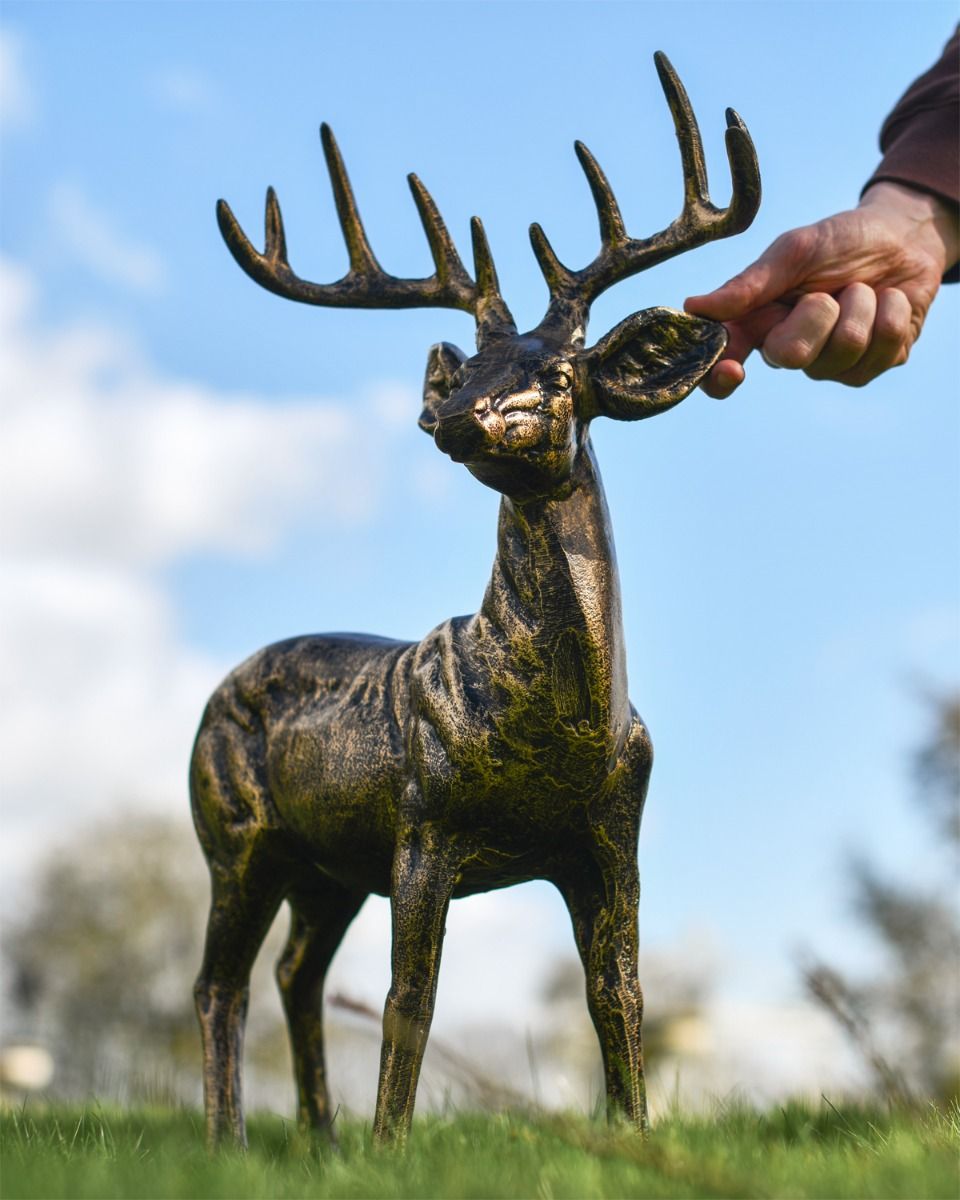 Scale Shot of Stag Garden Sculpture 