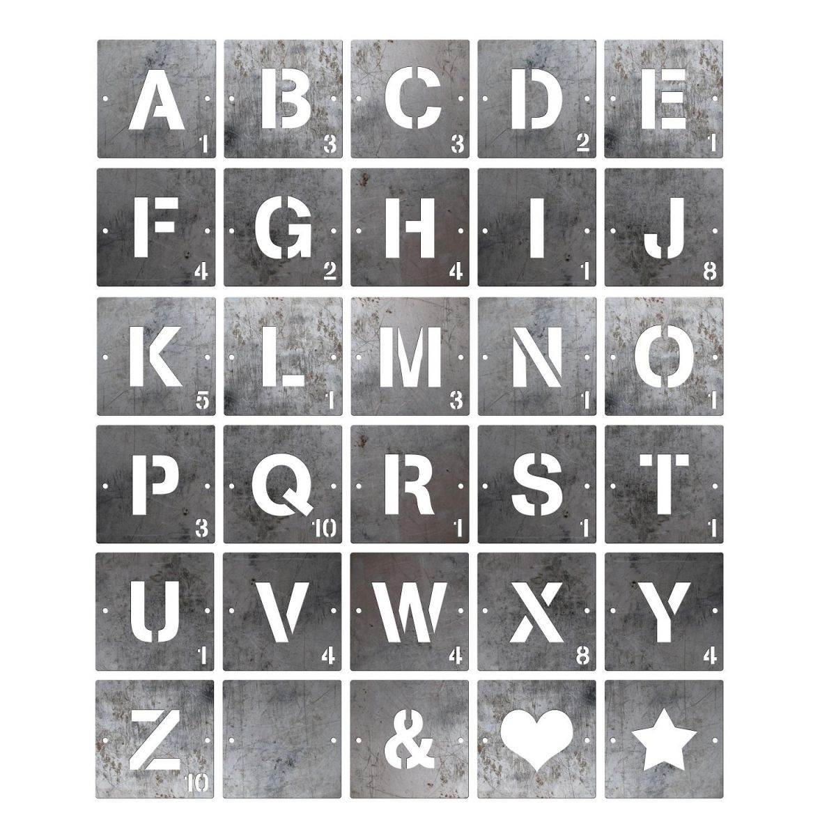Individual Scrabble Squares Letters & Symbols- Unfinished Metal