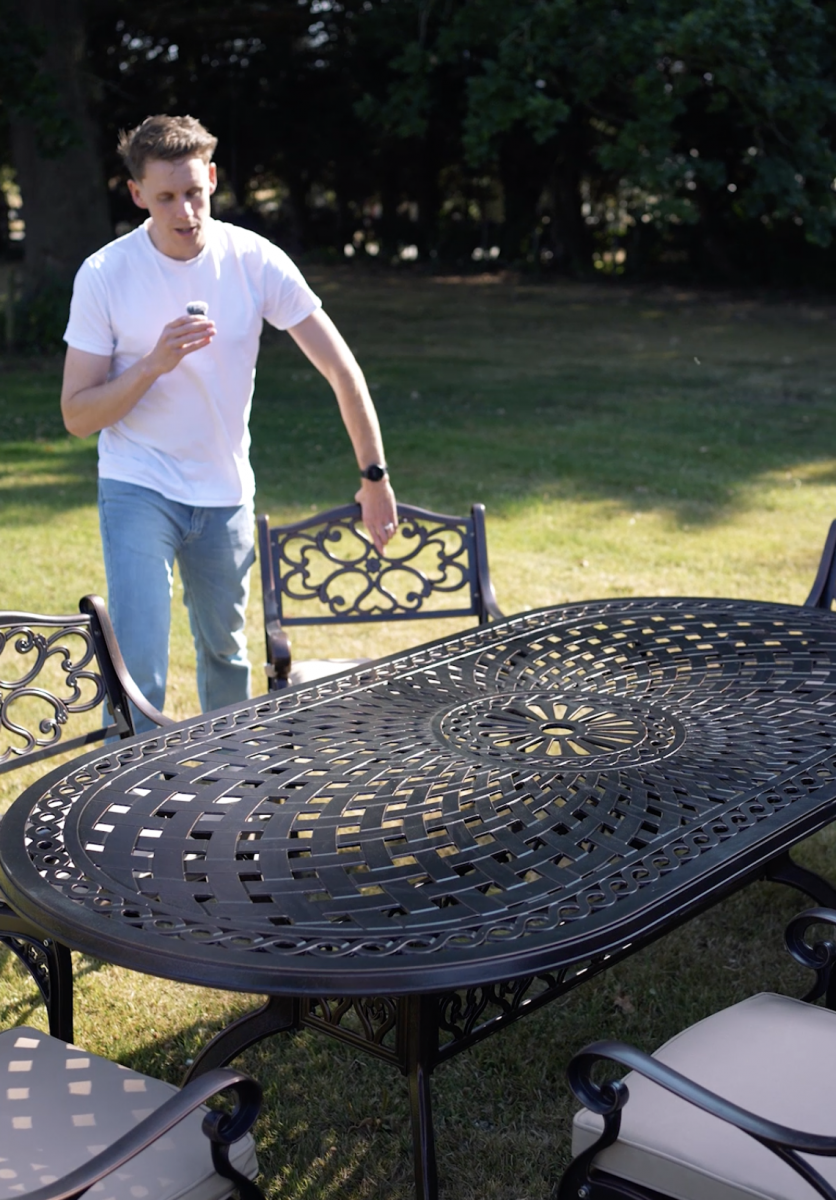 The "Oakhaven" 6-Seater Outdoor Dining Set - Antique Copper