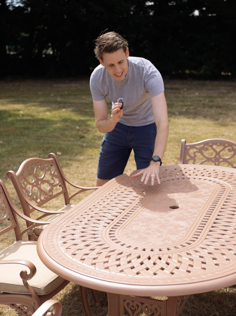 The "Florentine" 6-Seater Garden Dining Set - Terracotta