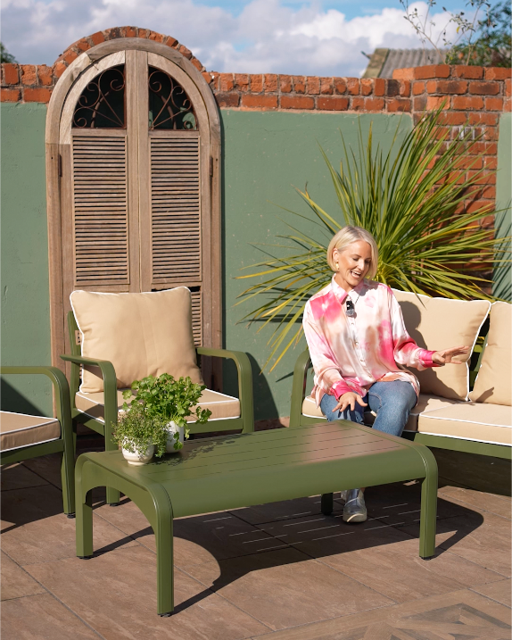"Arco Verde" Sage Green Garden Lounge Furniture Set