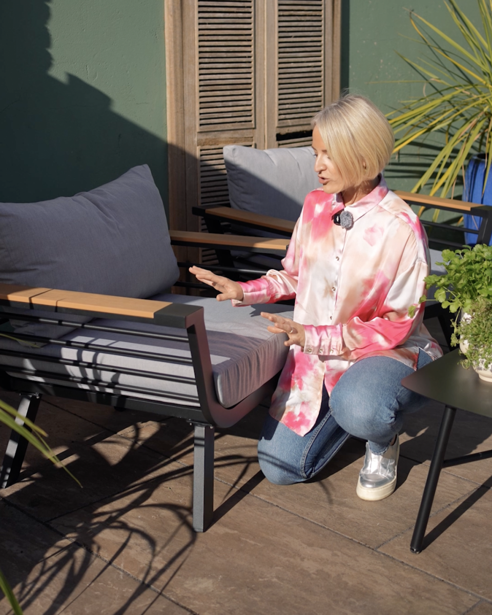 "Linea Nera" Black Garden Lounge Furniture Set