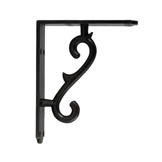 Scroll Effect Wall Bracket Finished in Black