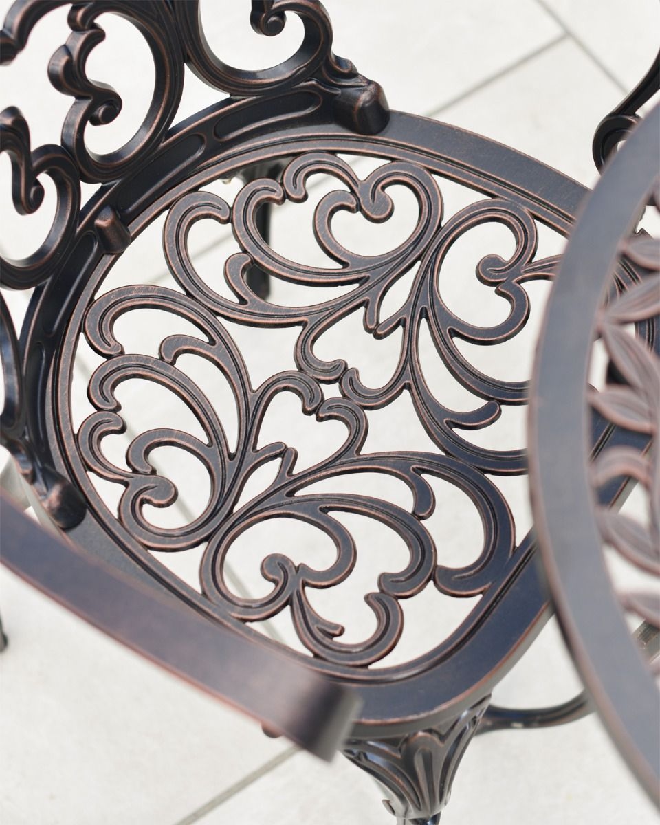 Scroll Design Copper Garden Seat Scroll Design Copper Garden Seat