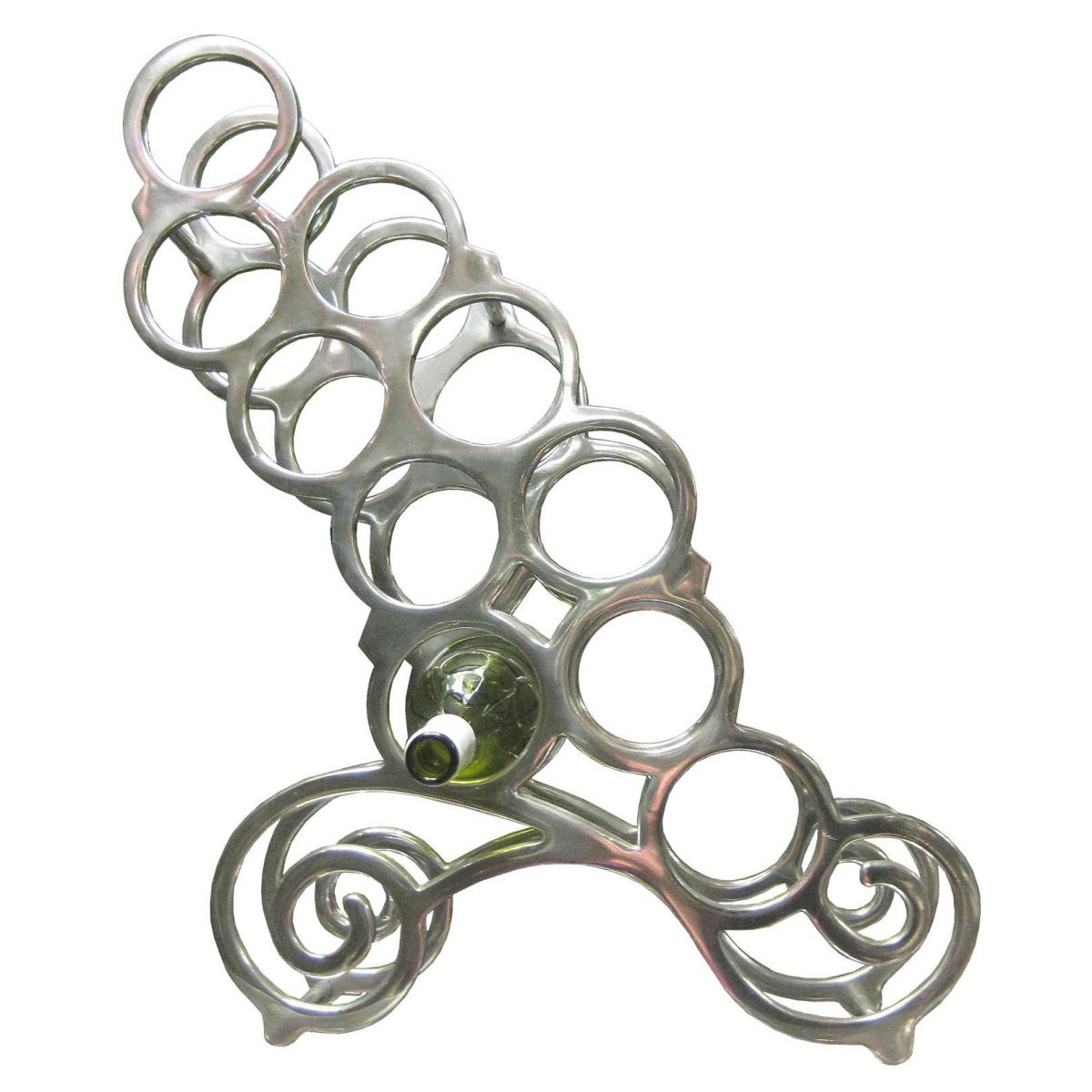 Silver Finish Scroll Design Wine Rack Silver Finish Scroll Design Wine Rack