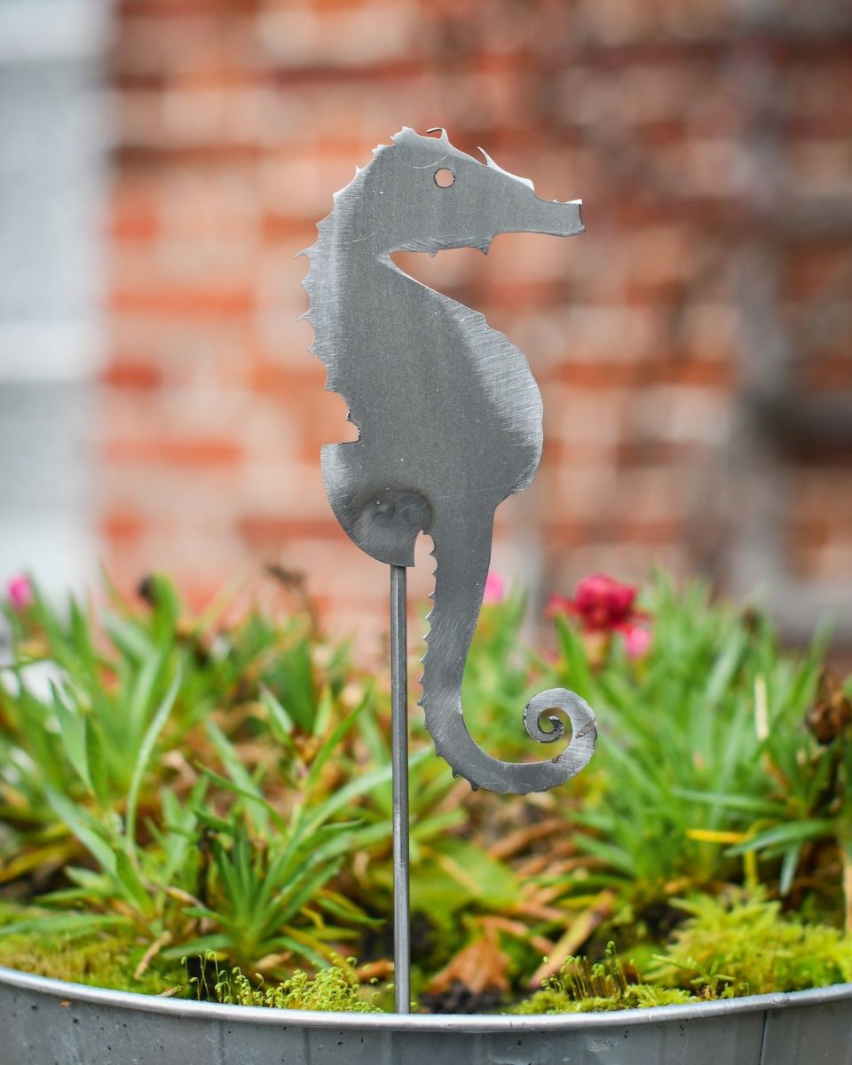 Seahorse Artistic Plant Pot Spike - Set of Two