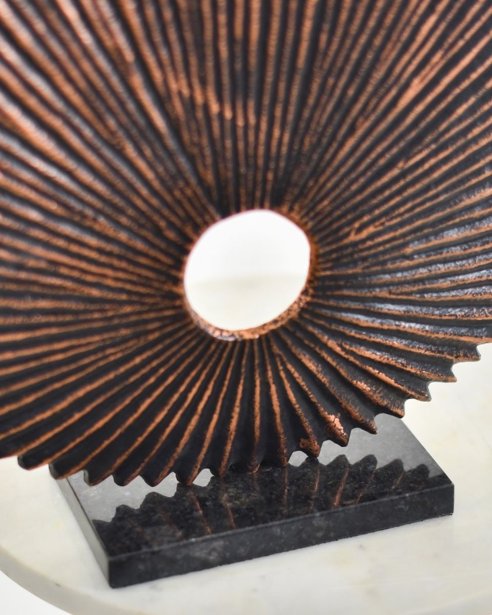 Seashell Inspired Cast Aluminium Home Sculpture Eye detailing