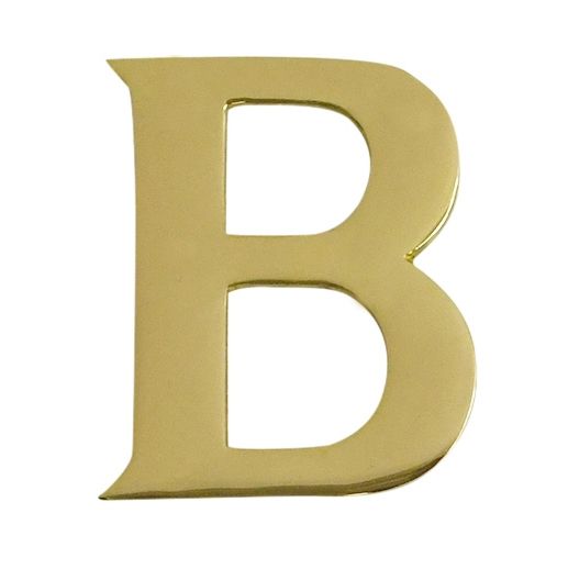 Polished Brass Self Adhesive Letter B